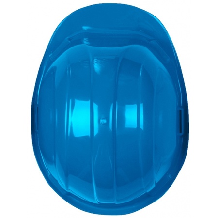 Veiligheidshelm/bouwhelm hoofdbescherming blauw verstelbaar 55-62 cm