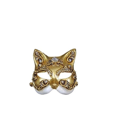 Herziening zij is Bijna dood Venetiaans barok kat masker wit - Luxe Venetiaanse maskers - Bellatio  warenhuis