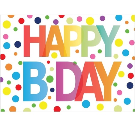 Pluche knuffel kat/poes Ty Beanie Kiki 15 cm met A5-size Happy Birthday wenskaart