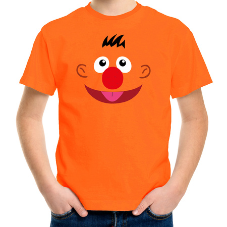 Verkleed / carnaval t-shirt oranje cartoon knuffel pop voor kinderen - Verkleed / kostuum shirts