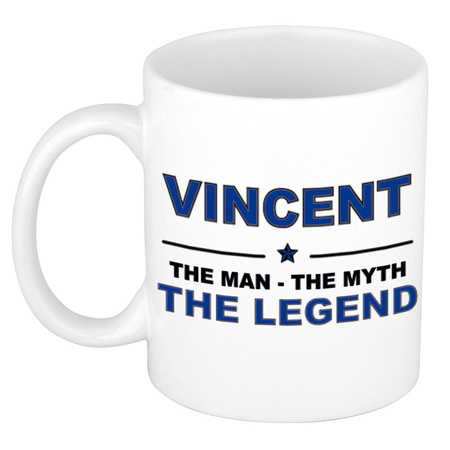 Vincent The man, The myth the legend cadeau koffie mok / thee beker 300 ml
