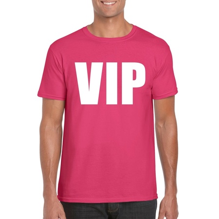 VIP tekst t-shirt roze heren