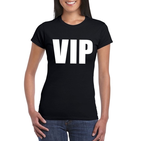 VIP tekst t-shirt zwart dames