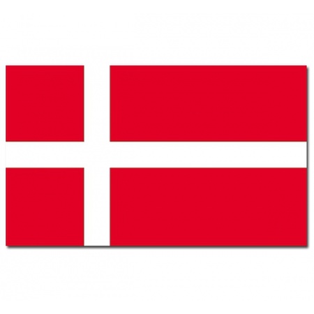 Landen vlaggen versiering set - Denemarken - Vlag 90 x 150 cm en vlaggenlijn 9 meter