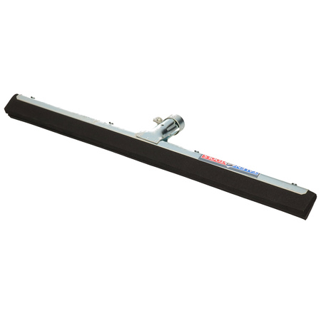 Vloertrekker/douchetrekker voor water metaal/hard rubber 45 cm met houten steel 140 cm