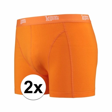 Budget orange boxershorts 2-pack Lemon and Soda