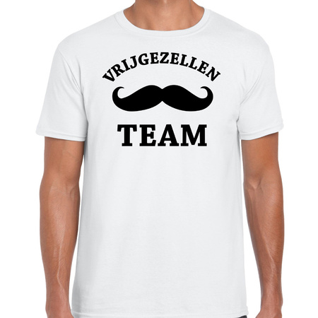 Bachelor party t-shirt for men - Vrijgezellen Team - white - wedding