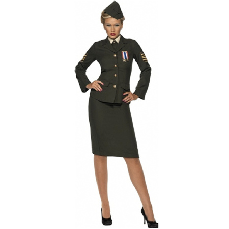 Vrouwlijke leger officier kostuum