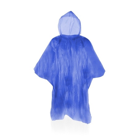 etiquette groep koelkast Wegwerp regenponcho blauw - Regenkleding & ponchos - Bellatio warenhuis