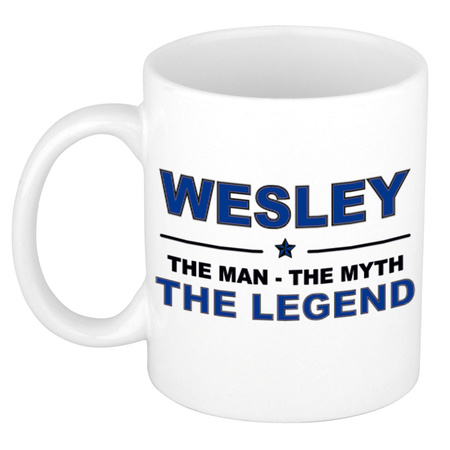 Wesley The man, The myth the legend cadeau koffie mok / thee beker 300 ml