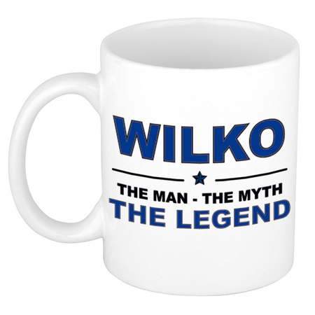 Wilko The man, The myth the legend cadeau koffie mok / thee beker 300 ml