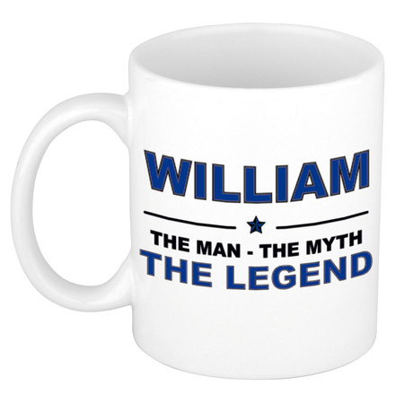 William The man, The myth the legend cadeau koffie mok / thee beker 300 ml