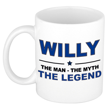 Willy The man, The myth the legend cadeau koffie mok / thee beker 300 ml