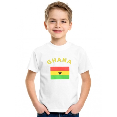 Wit kinder t-shirt Ghana
