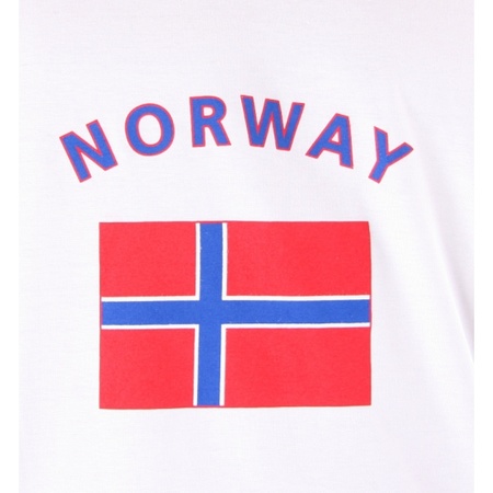 Wit t-shirt Noorwegen heren