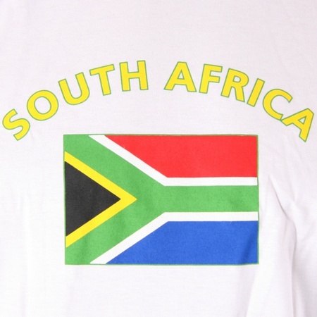 Wit t-shirt Zuid Afrika heren