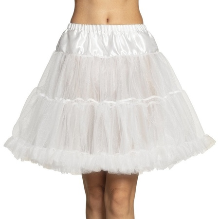Witte verkleed petticoat rok voor dames 45 cm