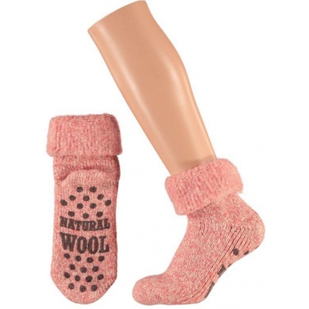 Wool homesocks for ladies pink
