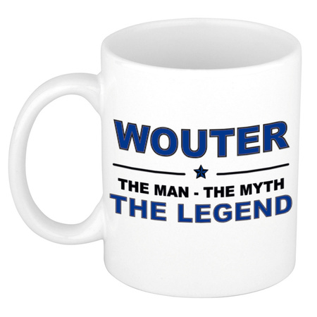 Wouter The man, The myth the legend cadeau koffie mok / thee beker 300 ml