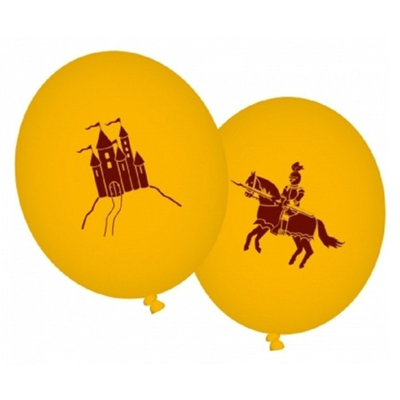 Zakje met 24x stuks Ridders feest thema ballonnen