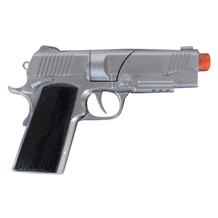 Politie speelgoed revolver/pistool - metaal - 8 schots plaffertjes - 96 shots in de set