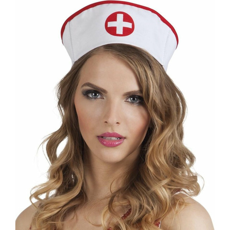 Zuster/verpleegster kapje/hoedje - carnaval verkleed accessoire - sexy nurse