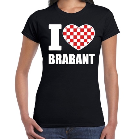 Zwart I love Brabant t-shirt dames