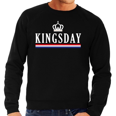 Zwart Kingsday sweater voor heren