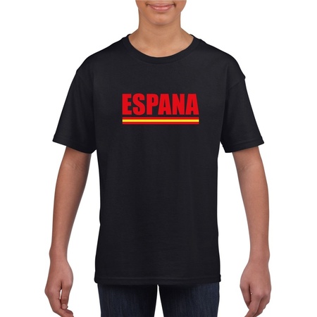 Spain supporter t-shirt black children