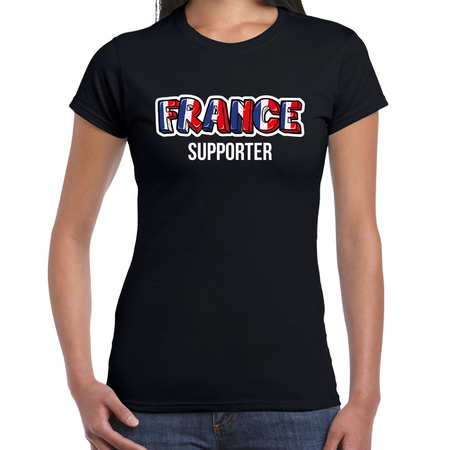 Black supporter shirt France supporter for women