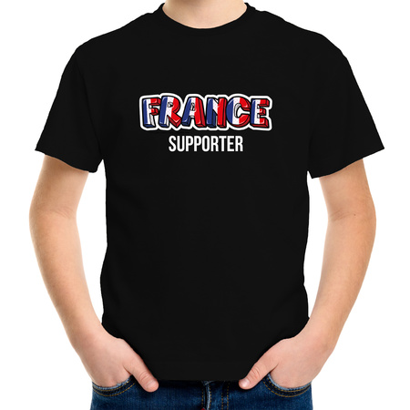 Black supporter shirt France supporter for kids