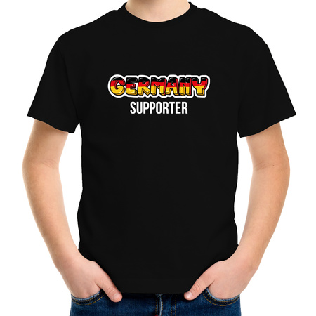 Zwart t-shirt Germany / Duitsland supporter EK/ WK voor kinderen