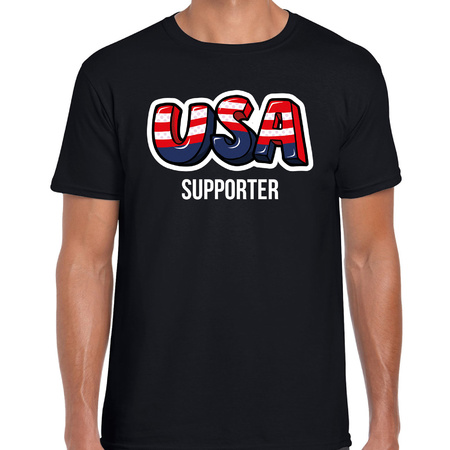 Black supporter shirt usa supporter for men