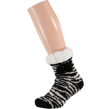 Black/white winter house socks for men