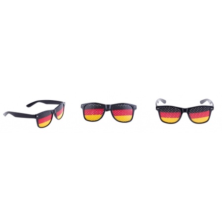 Zwarte Duitsland vlag bril voor volwassenen