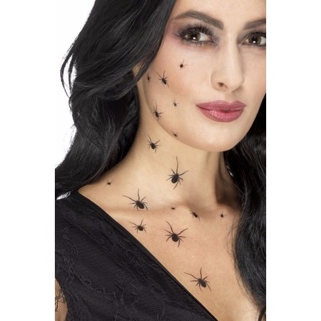 Zwarte spinnen tattoos - Horror/Halloween thema